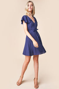 Alisa Flutter Sleeve Mini Dress
