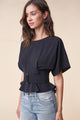 Rise Up Short Sleeve Belted Blouse