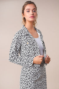 Wildest Dreams Cropped Leopard Denim Jacket
