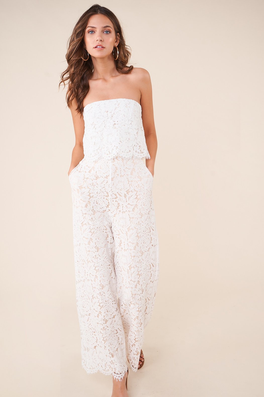 Lust For Love Strapless Lace Jumpsuit – Sugarlips