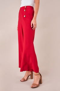 All Aboard Button Front Culotte Pants