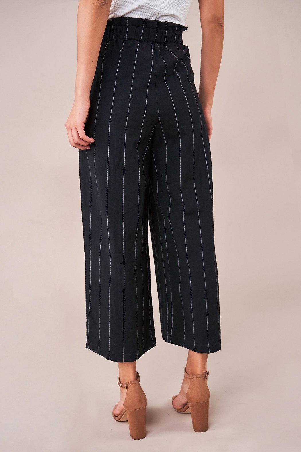 Emmie Striped Paper Bag Culotte Pants – Sugarlips