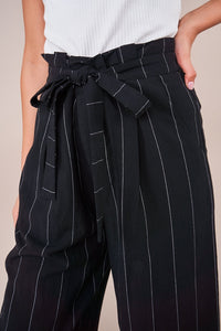 Emmie Striped Paper Bag Culotte Pants
