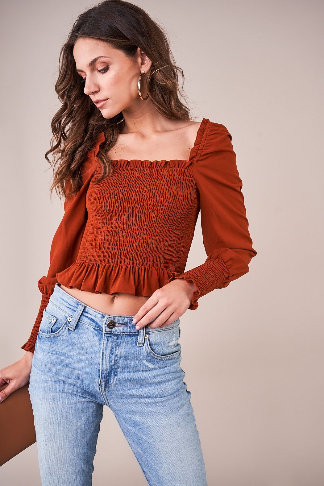 Muy Caliente Smocked Square Neck Top – Sugarlips