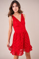 All My Love Plunging Crochet Lace Dress