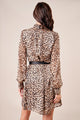 Doheny Leopard Print High Neck Dress