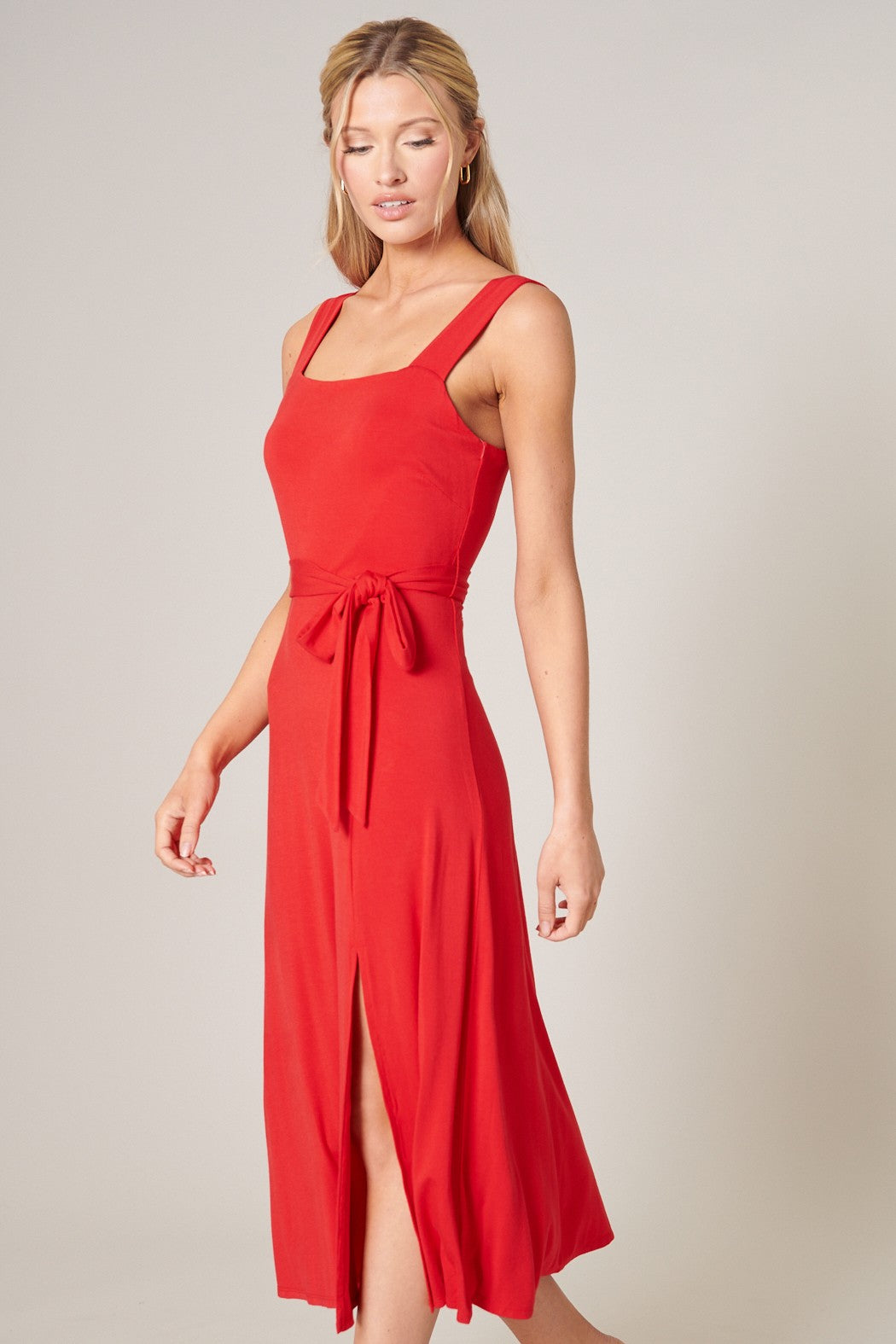 Mariana Midi Sleeveless Jersey Knit Dress – Sugarlips