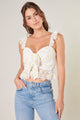 Cassiopeia Ruffle Front Tie Crop Top