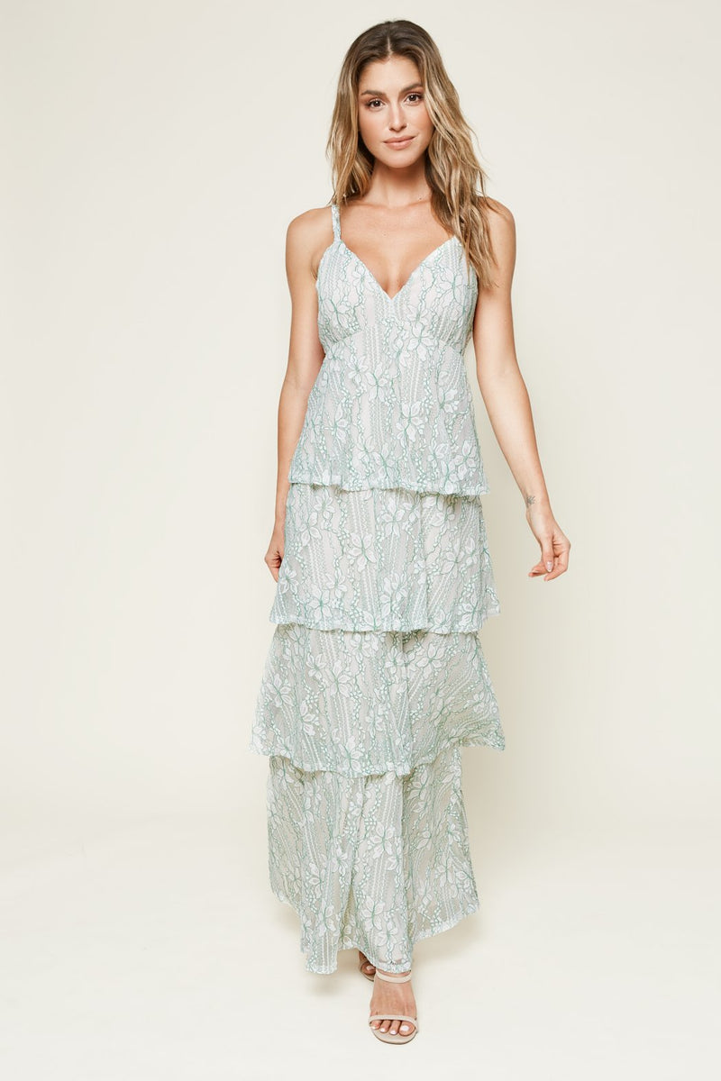 Good Life Tiered Lace Maxi Dress – Sugarlips