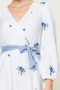 Starlight Floral Mini Wrap Dress