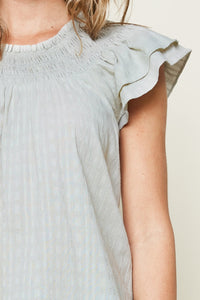 Not Your Average Short Sleeve Smocked Top