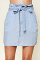 Arizona Frayed Chambray Mini Skirt
