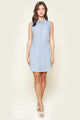 Cannes Chambray Button Up Mini Dress