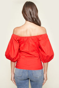 Nori Off The Shoulder Puff Sleeve Top