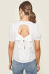 Marmont Eyelet Bow Tie Top