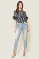 Purely Magic Floral Print Ruffle Top
