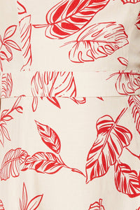 Golden Years Tropical Print Midi Dress