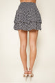 Moonage Floral Print Smocked Ruffle Mini Skirt