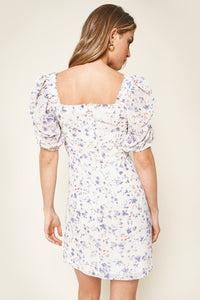 Elsie Floral Print Ruched Mini Dress