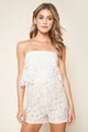 Lust For Love Strapless Lace Romper