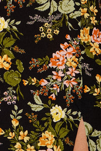 Night Bloom Floral Midi Dress