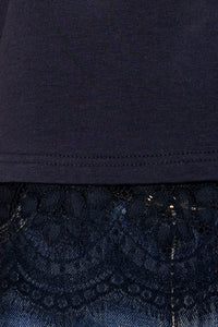 Emilia Knit Lace Trim Top