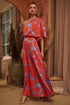 Poppy Floral Meara One Shoulder Satin Maxi Dress