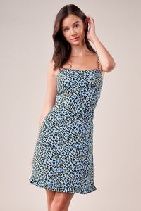 Vamos A La Leopard Print Sweetheart Dress