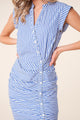 Rachel Ruched Button Up Midi Dress