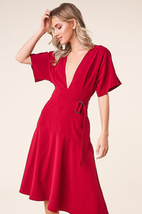 Rise Up Belted Midi Dress
