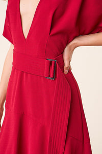 Rise Up Belted Midi Dress