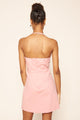 Pretty In Pink Curved High Neck Dress