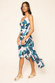 Dolce Tropical Print High Low Midi Dress