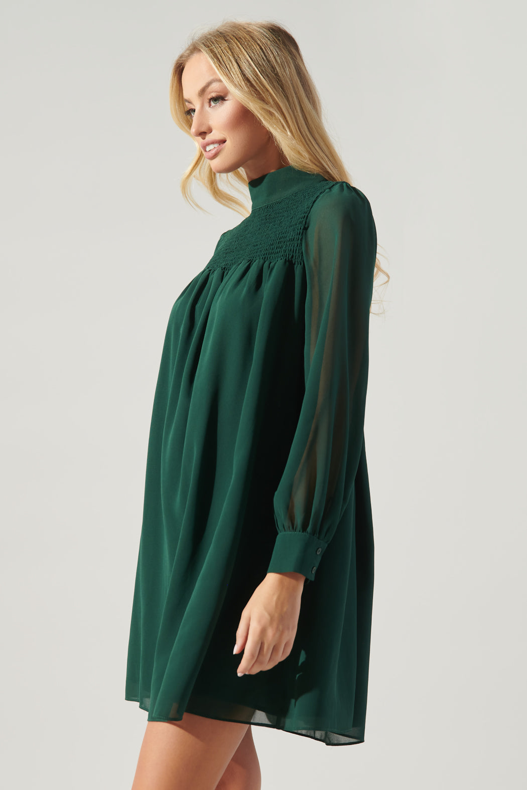 Kam Mock Neck Babydoll Dress Sugarlips Kam Mock Neck Babydoll Dress Sugarlips