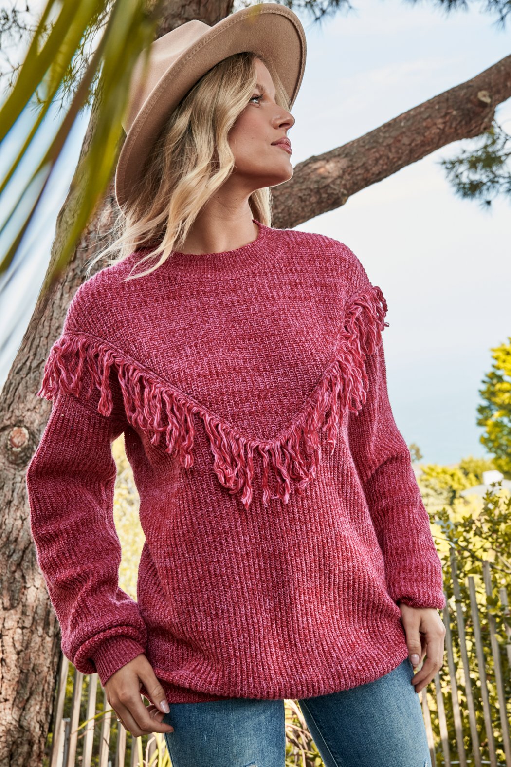 Sonoma Oversized Openwork Fringe Sweater – Sugarlips