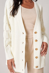 Sugarland Cable Knit Sleeve Cardigan