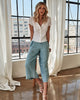 Cannes Chambray Cropped Wide Leg Pants
