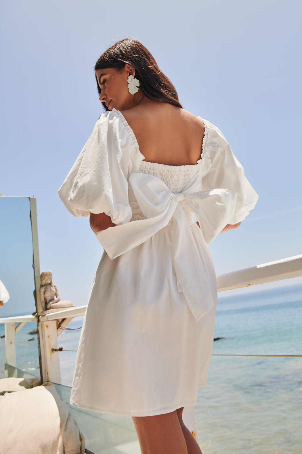 Marion Oversized Puff Sleeve Babydoll Mini Dress Marion Oversized Puff Sleeve Babydoll Mini Dress