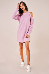 Glory Gal Cold Shoulder Sweater Dress