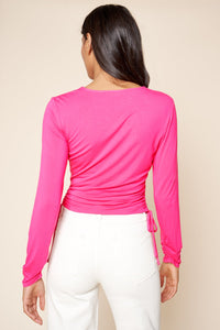 Embry Ruched Longsleeve Jersey Knit Top