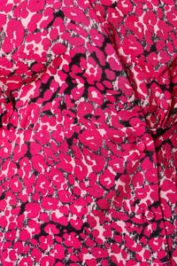 Savanna Pink Leopard Peplum Top