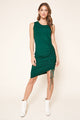 Miss Thing Ruched Midi Jersey Knit Dress