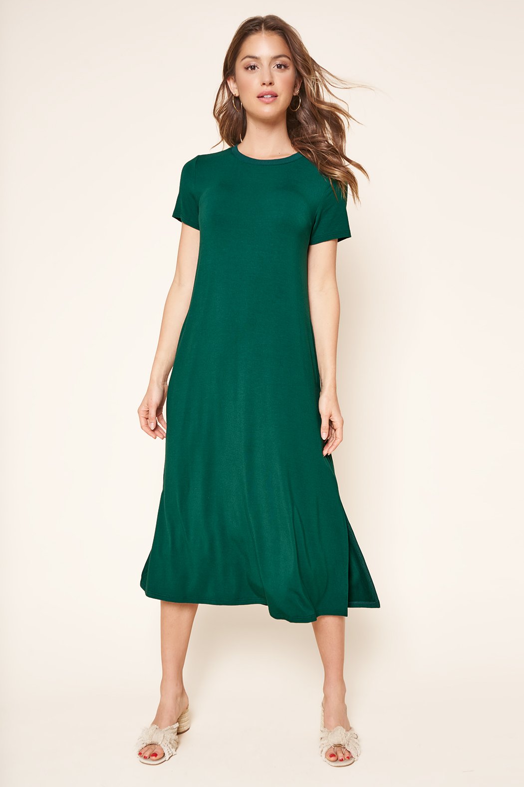 Joplin Shift Midi Jersey Knit T Shirt Dress Joplin Shift Midi Jersey Knit T Shirt Dress