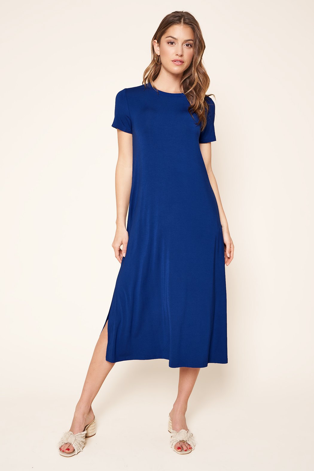 Joplin Shift Midi Jersey Knit T Shirt Dress Joplin Shift Midi Jersey Knit T Shirt Dress