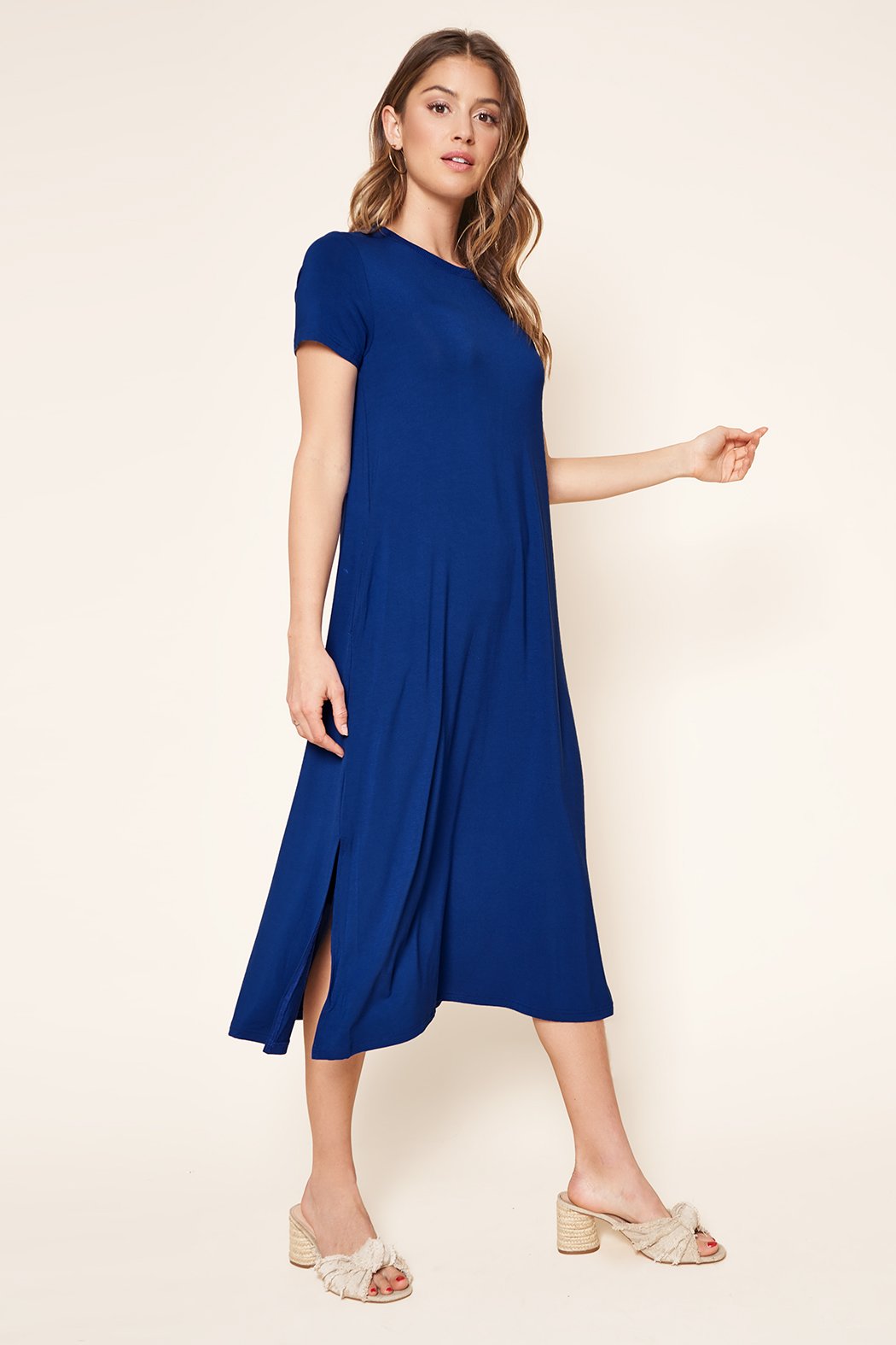 Joplin Shift Midi Jersey Knit T Shirt Dress Sugarlips Joplin Shift Midi Jersey Knit T Shirt Dress Sugarlips