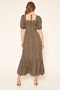 Loreto Leopard Tiered Maxi Dress