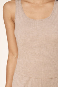 Provence Ribbed Knit Cropped Tank Top