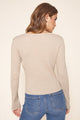 Provence Ribbed Knit Cropped Cardigan Top