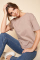 Ellie Boxy Full Length Cotton Knit T-Shirt