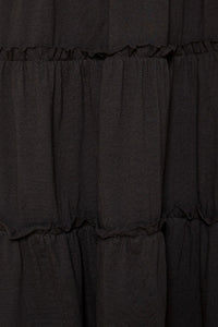 Maryam Tiered Cotton Knit Puff Sleeve Dress